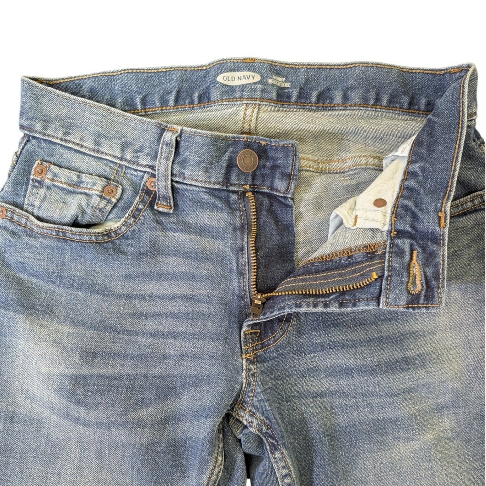 Old Navy Men's 28x30 Stretch Skinny Medium Wash 5 Pocket Denim Jeans - Picture 4 of 12